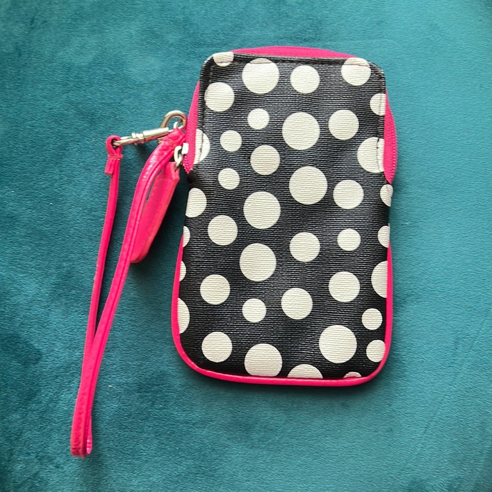 Polska Dot card / money holder (wristlet)